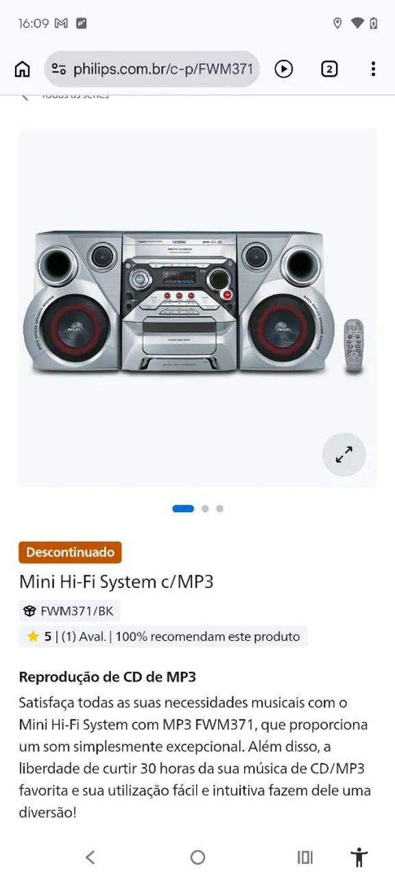 Aparelho de som Philips 