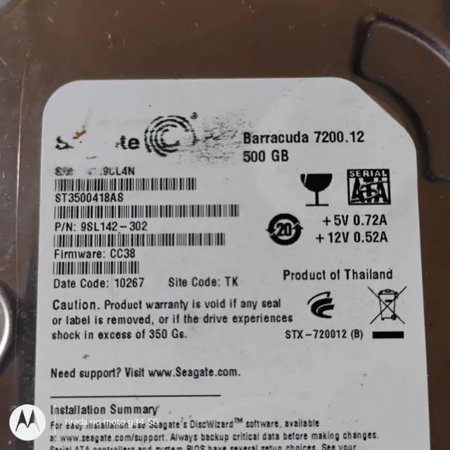 HD Seagate Barracuda 7200.12 - 500 GB   - Foto 3
