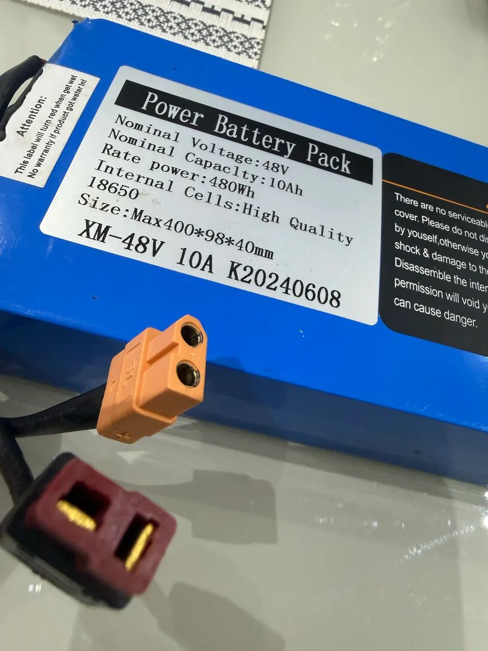 Bateria 48V 10Ah - 480Wh para bicicleta elétrica / veículo elétrico - Foto 3