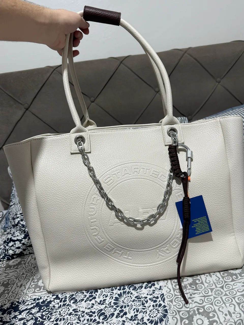 Bolsa Tote Bag Alexandre Pavão Off white  - Foto 3