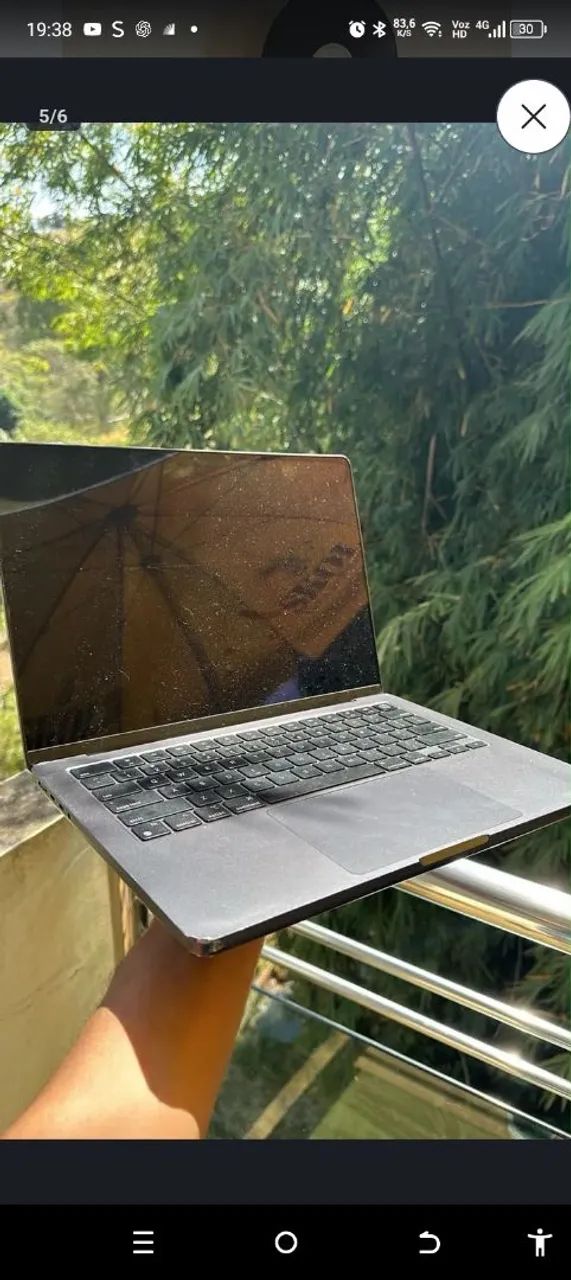 Macbook M3Pro 18gb - tela quebrada - Foto 2