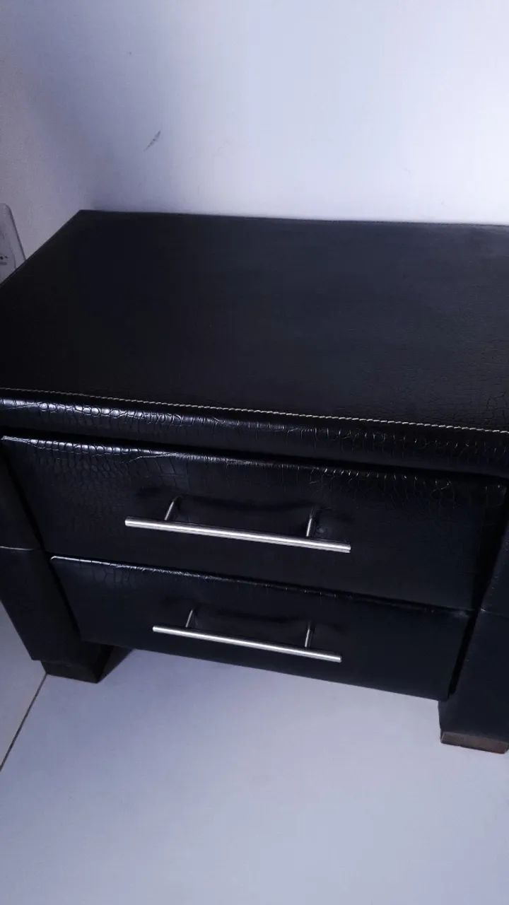 Mesa de cabeceira em couro legítimo - Foto 2