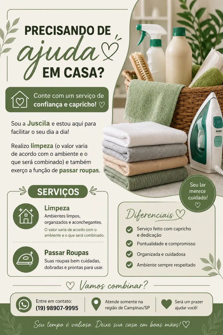 Diarista em Campinas | Limpeza e Passadoria 