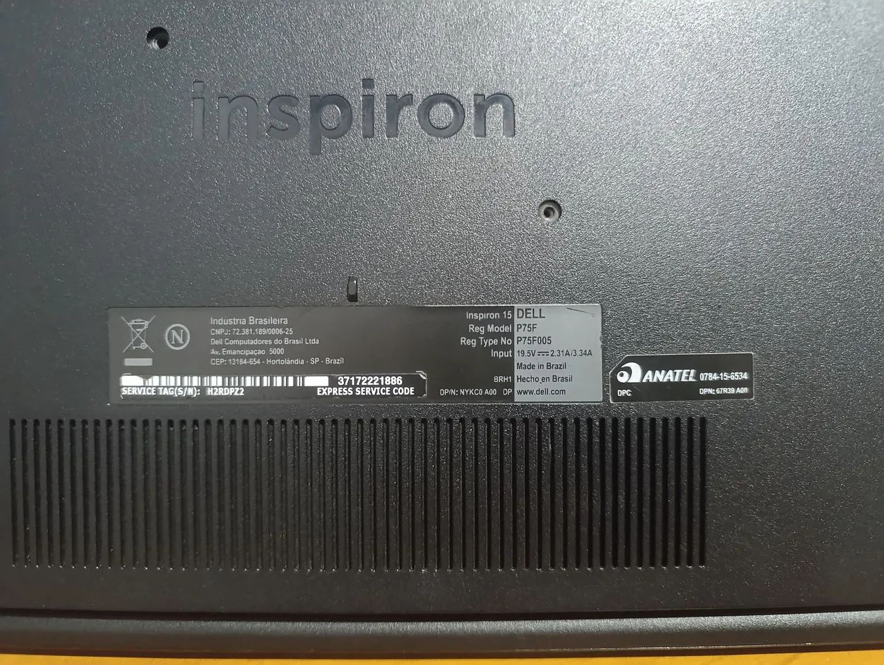 Dell Inspiron 15 P75F funcionando 100% - Notebooks - Juína