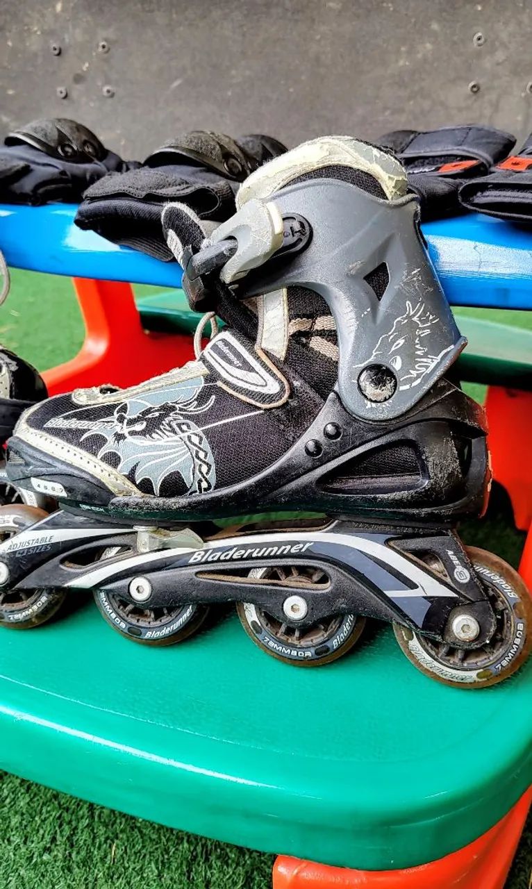 Patins InLine + kit de Proteção  - Foto 3
