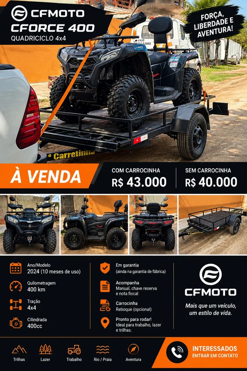 Quadriciclo C-force 400cc 