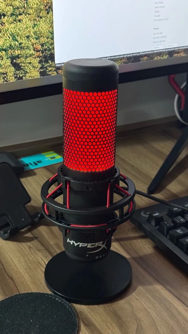 Microfone HyperX QuadCast USB Gamer - Impecável + Caixa - Foto 4