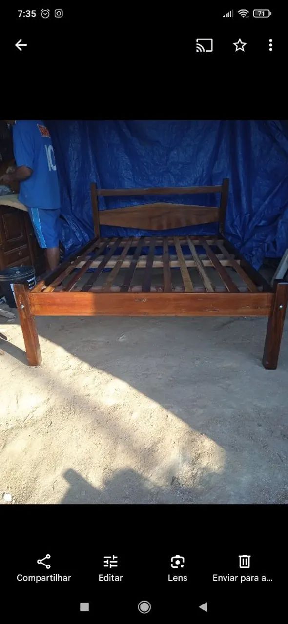 Cama de viúva de sucupira maciça  - Foto 2