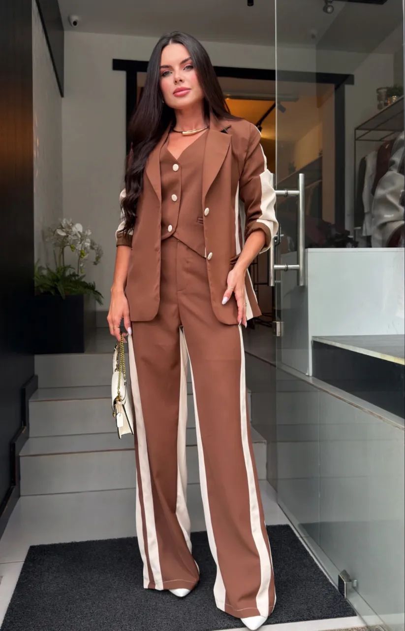 Conjunto blazer alfaiataria 