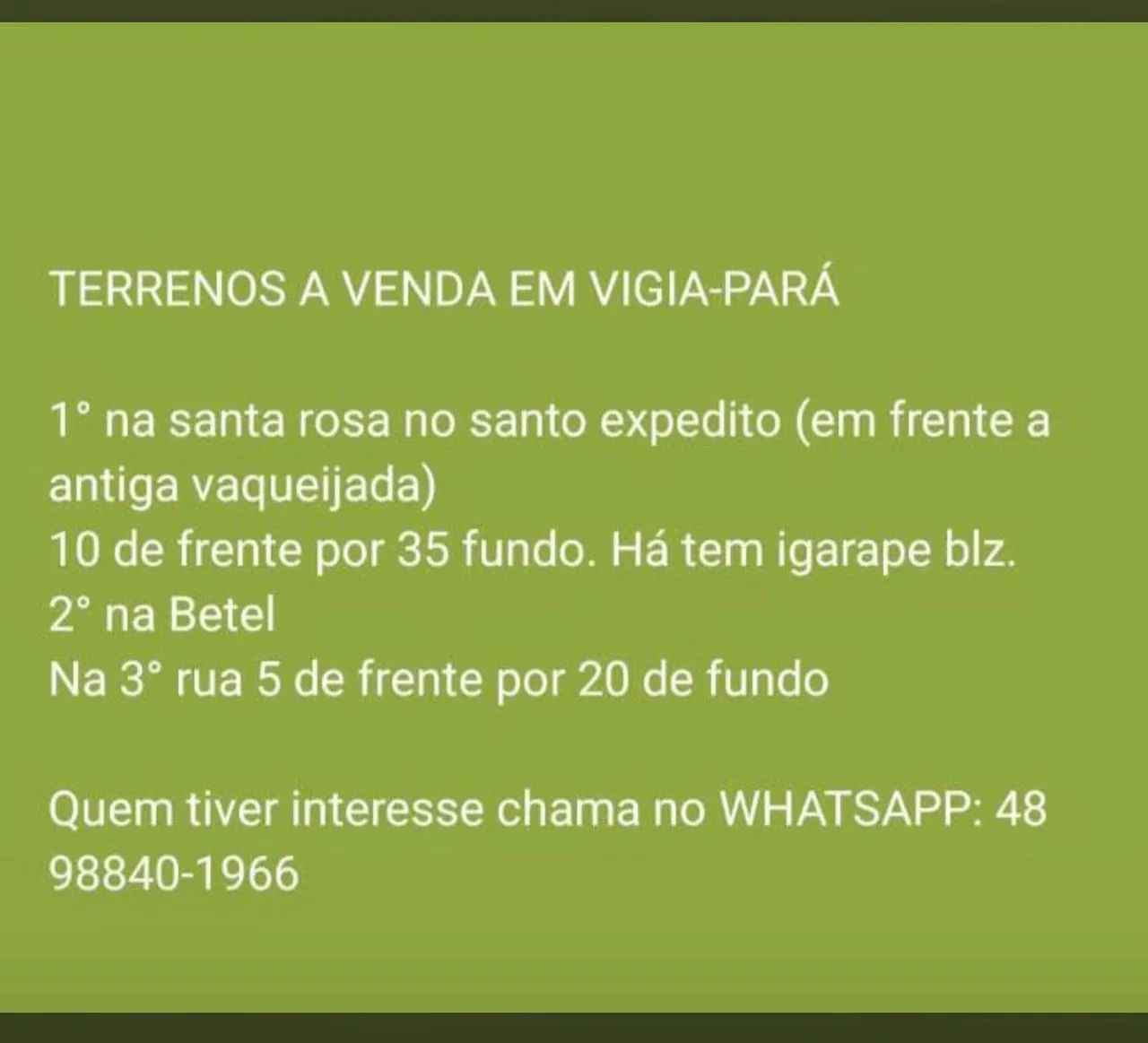 Terrenos a venda no preço bom