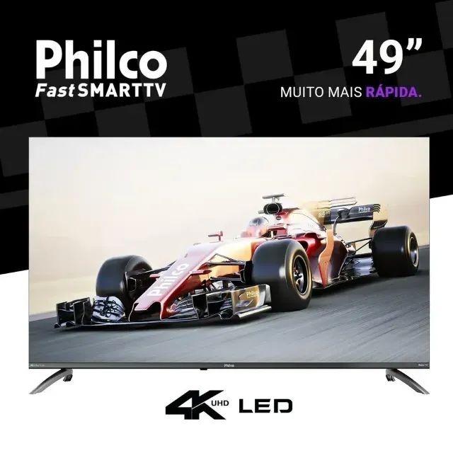 Smart TV Philco 49 Polegadas UHD 4K Roku Bivolt Nova Lacrada Faço entrega - Foto 3