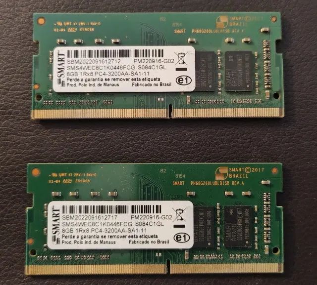MEMÓRIA DDR4-3200 SMART - 2 x 8GB (Notebook)