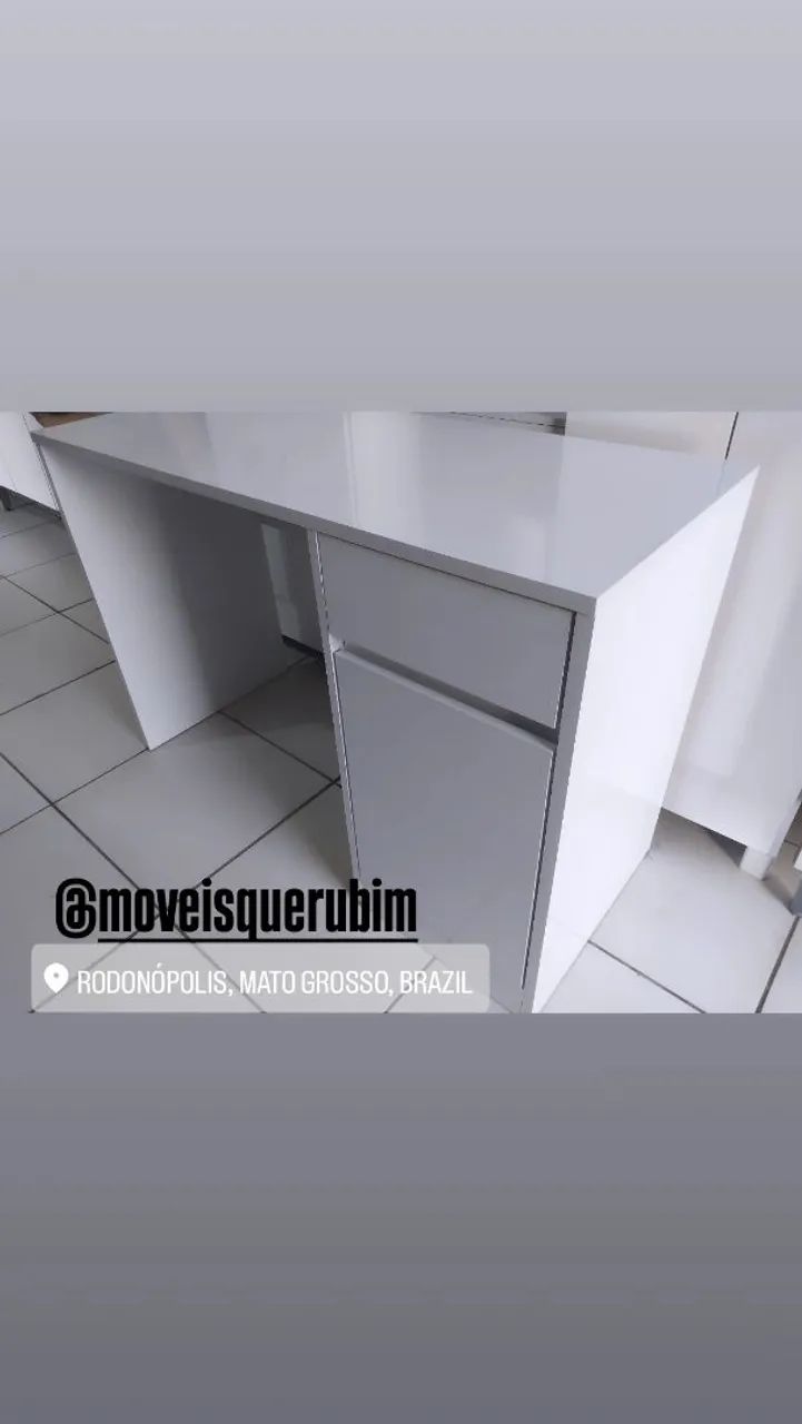 Mesa de estudos Nova 1 porta + 1 gaveta - Foto 4