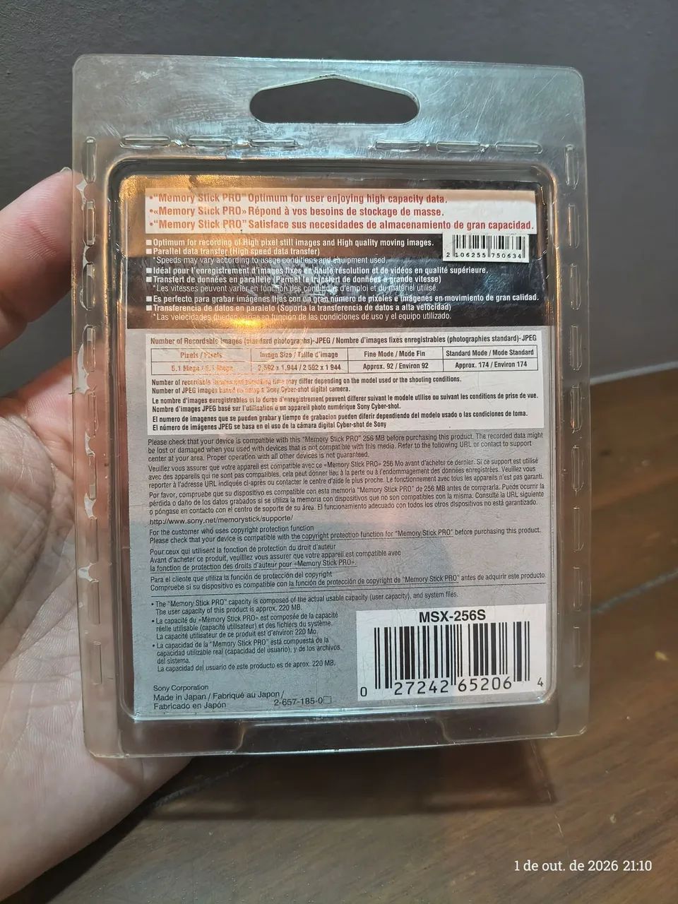 Sony memory stick pro 256 MB lacrado  - Foto 2