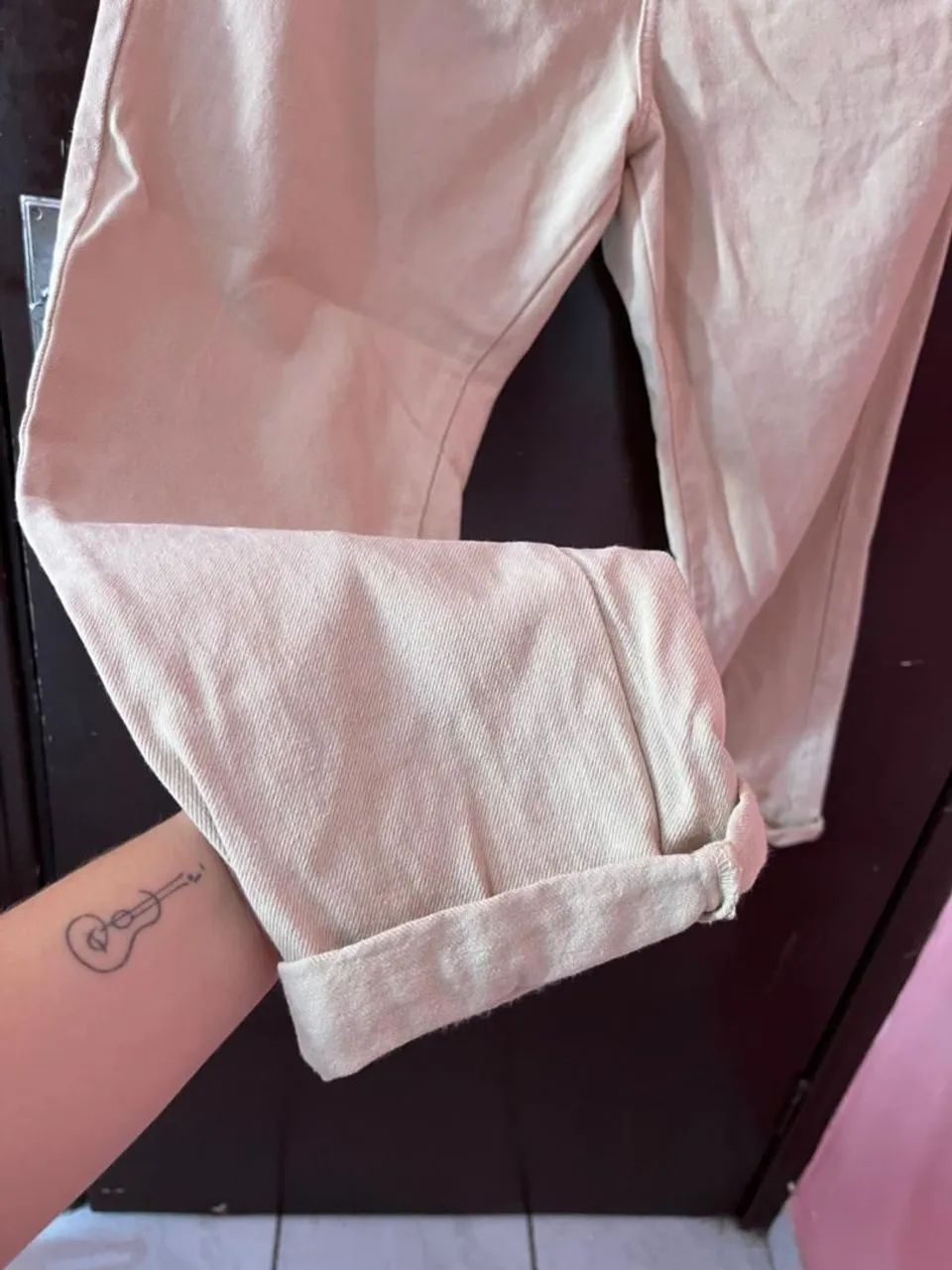 Calça ink bege mom tam 40 - Foto 3