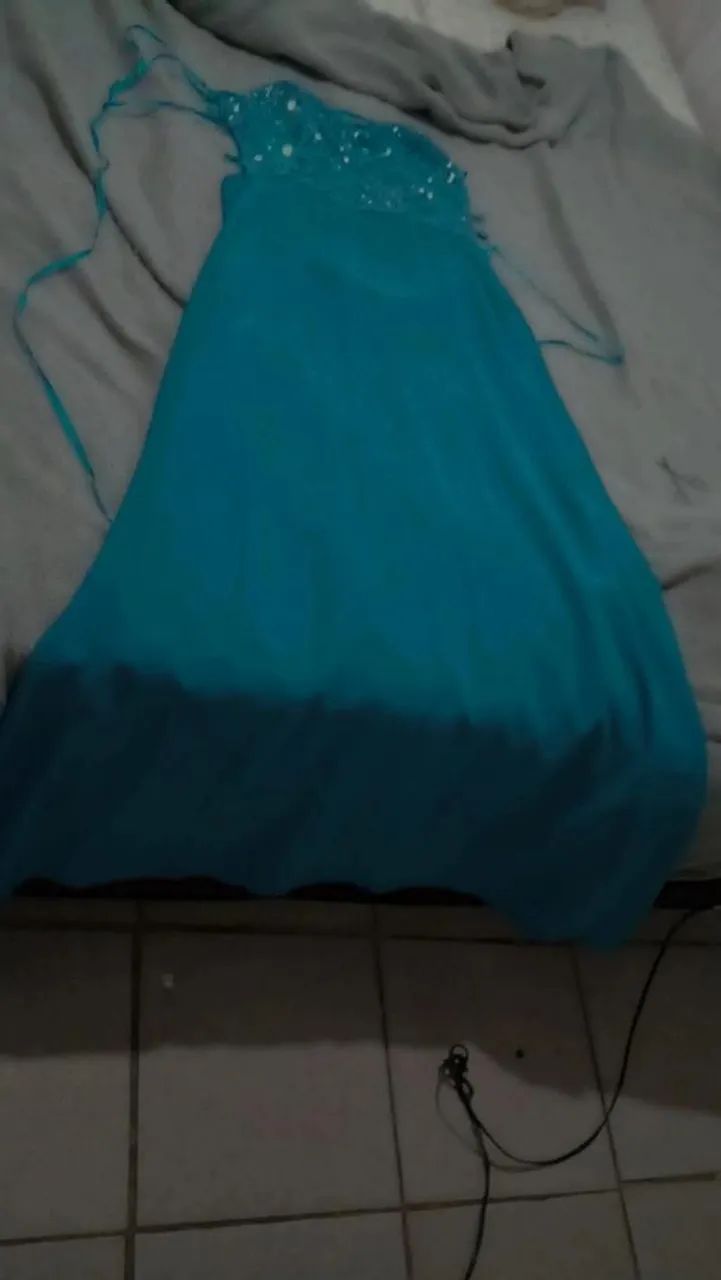 Vestido ? longo "azul Tiffany  - Foto 3