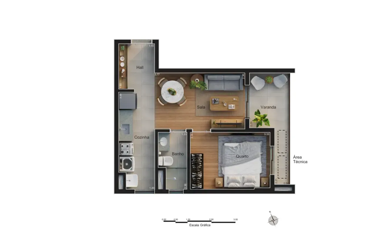 PLANTA 39m²