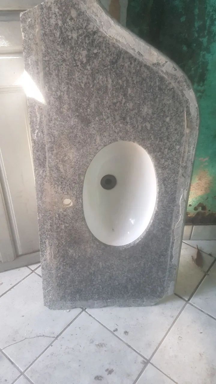 Pia mármore granito preto com branco  - Foto 2