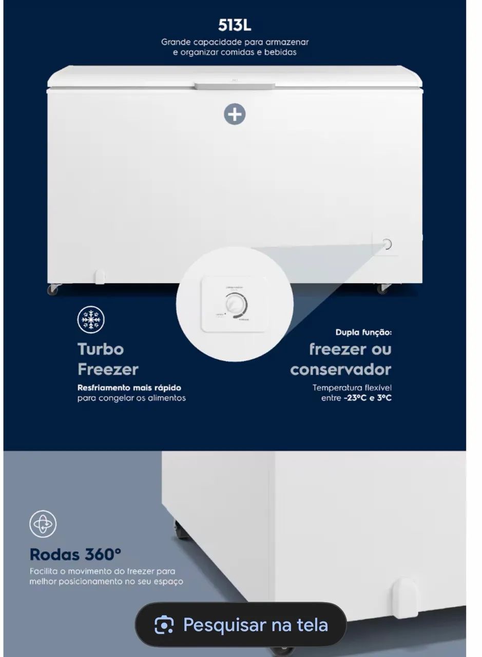 FREEZER HORIZONTAL 513L ELECTROLUX 110V  - Foto 3