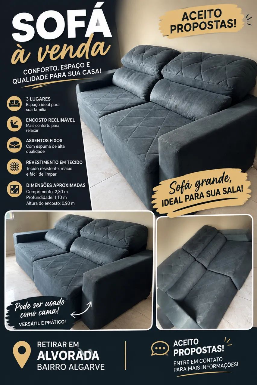 Sofá retrátil 