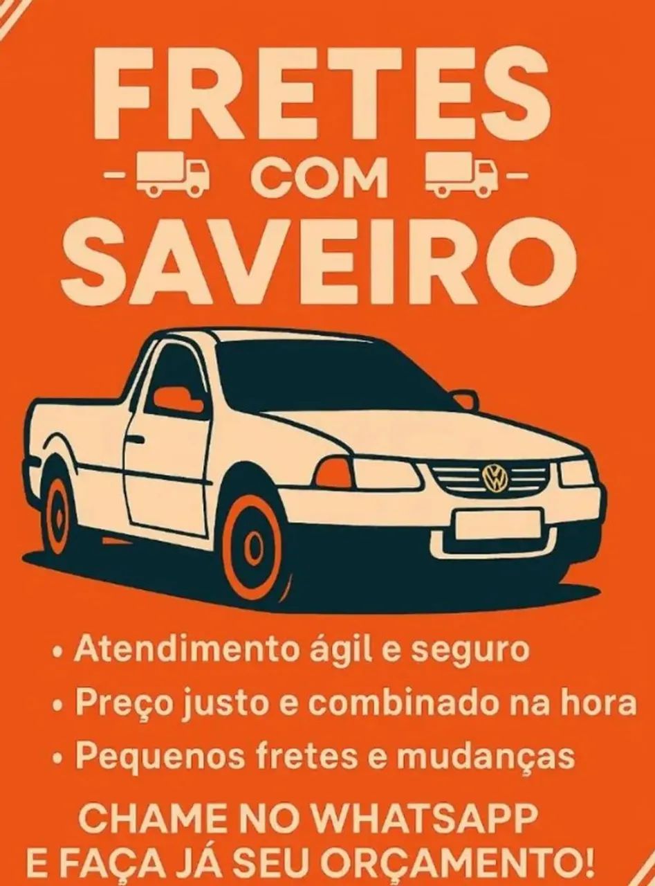 FRETES COM SAVEIRO,RAPIDO E AGIL,TIMON E TERESINA
