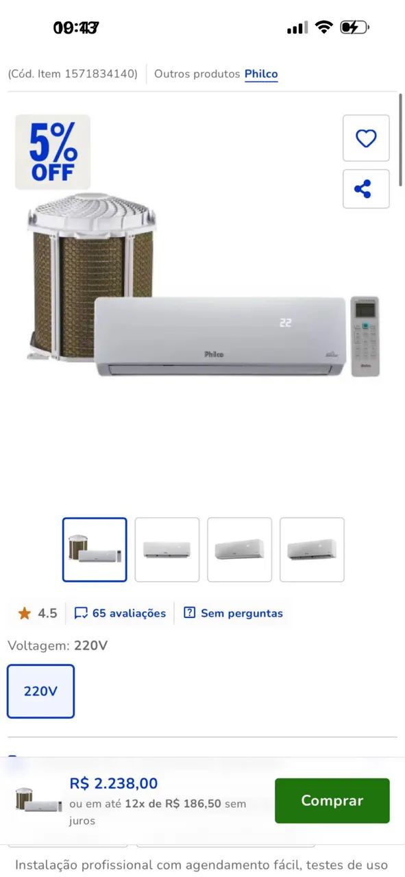 Ar condicionado barato 