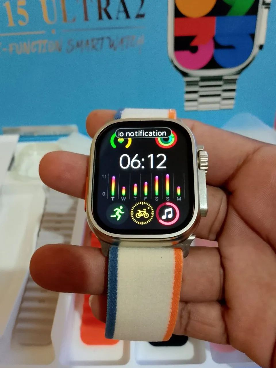 Smartwatch com 7 pulseiras várias funções novo na caixa  - Foto 2