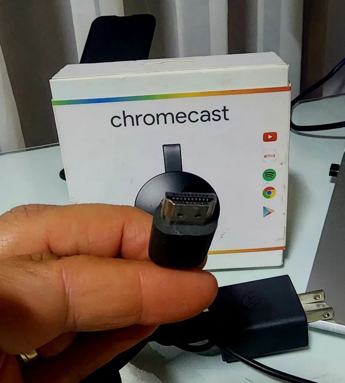 Google Chromecast De 2a Geração, Full Hd Wi-fi Hdmi Preto - Foto 3