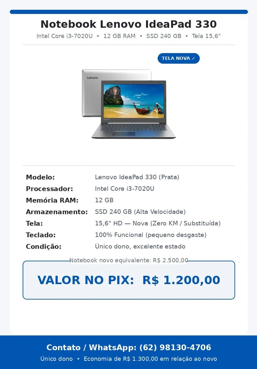 Notebook Lenovo IdeaPad 330 - Foto 5