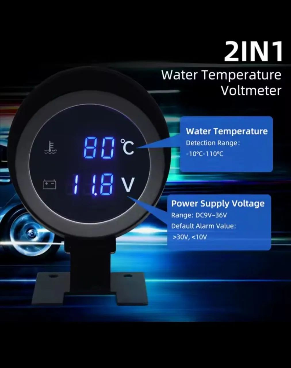 Medidor de temperatura carro universal  - Foto 3