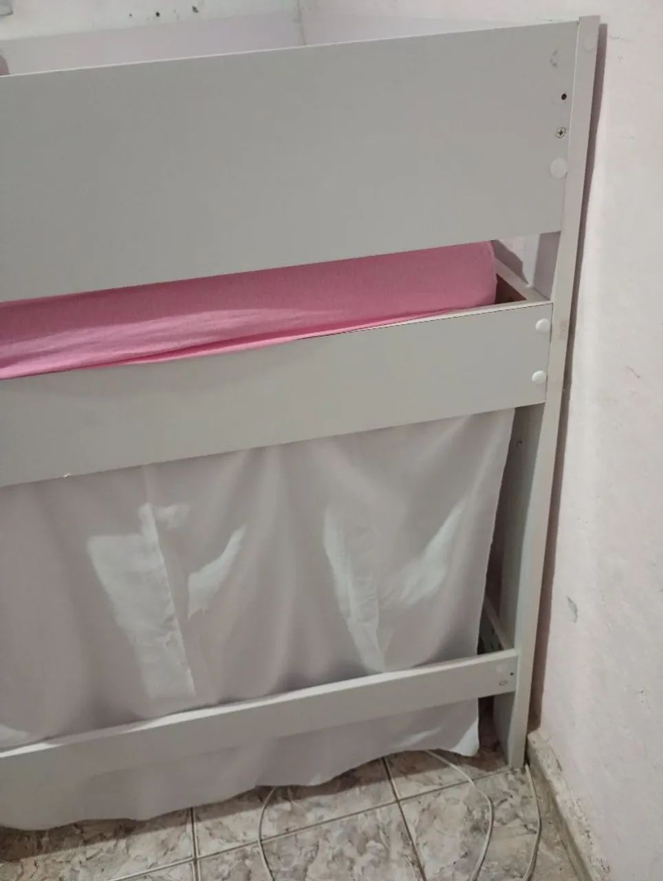 Cama alta de casinha infantil com cabana - Foto 4