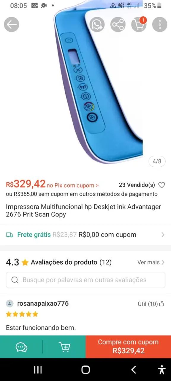 Impressora Hp deskjet multifuncional