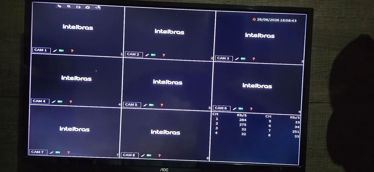 Dvr   8  canais   intelbras  