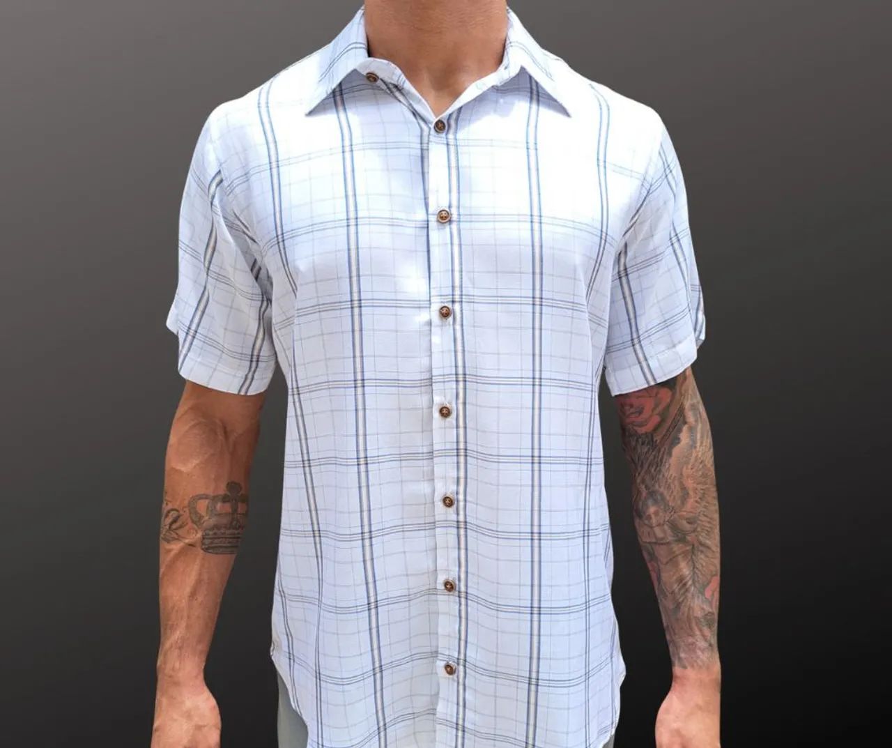 Camisa manga curta xadrez - Foto 5
