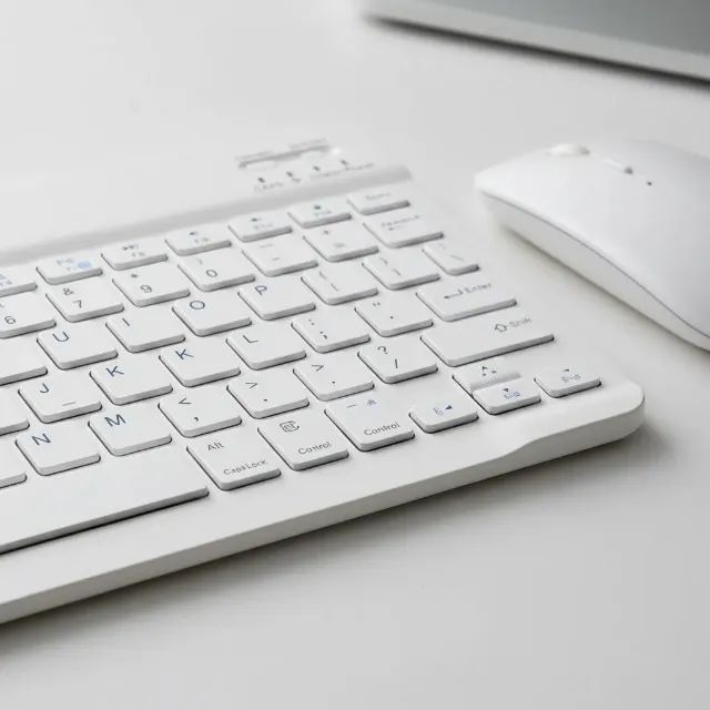 kit mini teclado e mouse sem fio bluetooth wireless recarregável bm-t11 - Foto 3