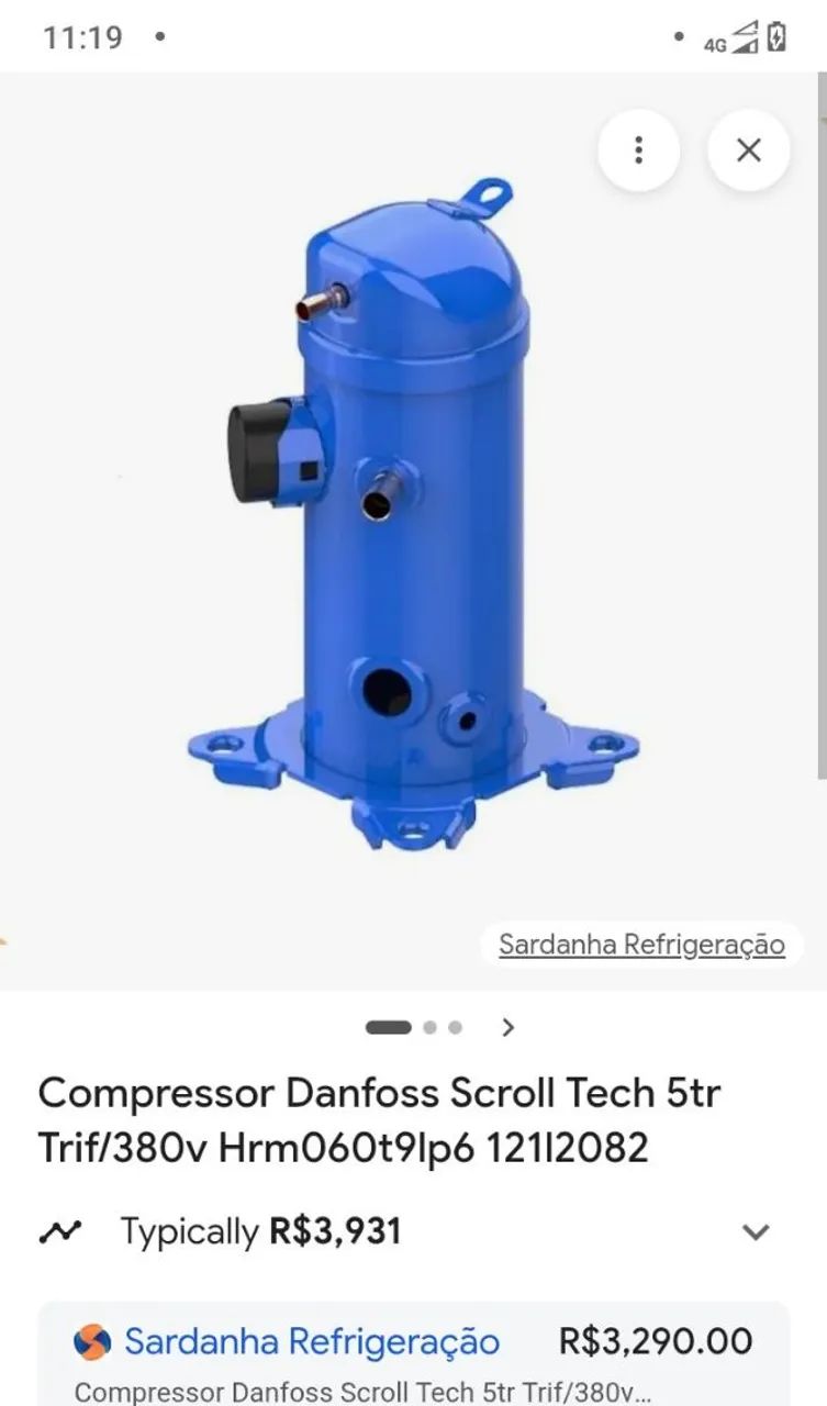 Compressor câmara fria 