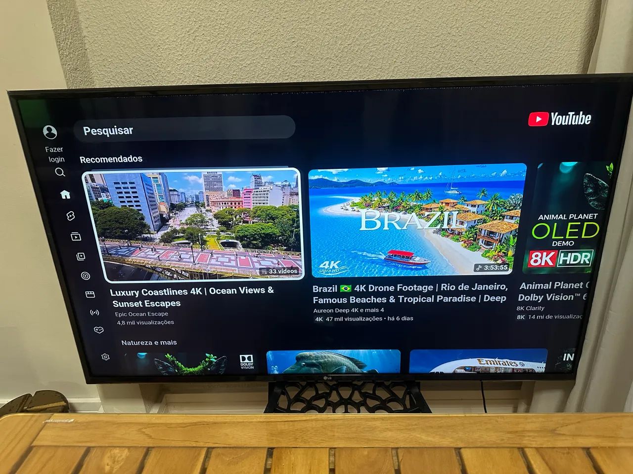 Smart TV LG 55 4K UHD - 55UK6360PSF - Impecável - Foto 4