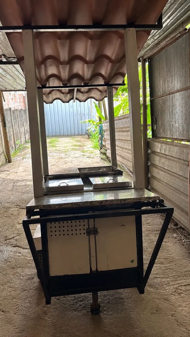 Carrinho de Lanches Usado com Cobertura e Inox - Foto 4