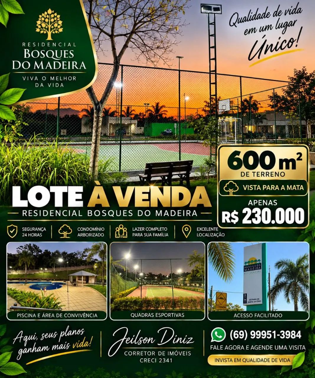 OPORTUNIDADE!! LOTES DISPONÍVEIS NO BOSQUES DO MADEIRA  - Foto 4