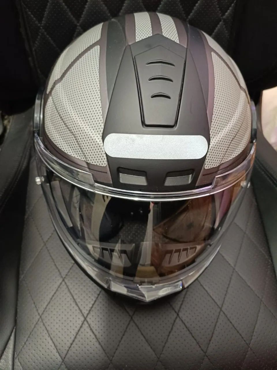 Capacete Ls2 Ff902 Scope Escamoteavel Preto - Foto 4