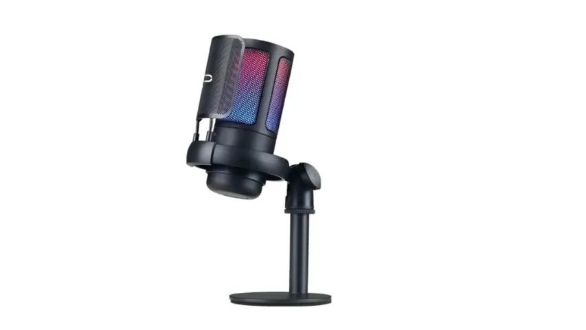 Microfone Condensador Rgb Alta Sensibilidade Usb Gamer Strea