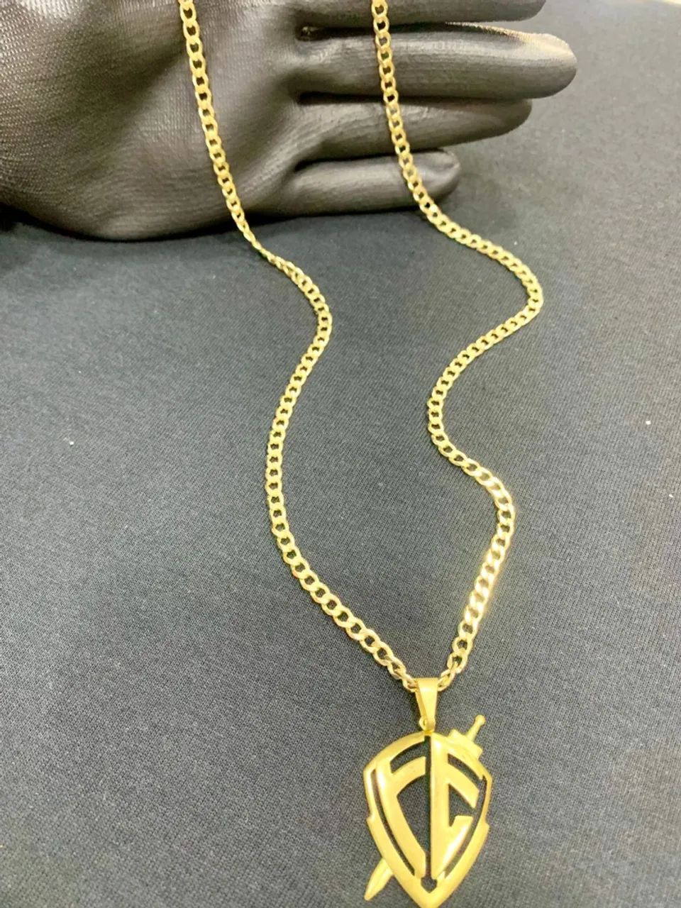 Corrente pingente pulseira moeda antiga  - Foto 2