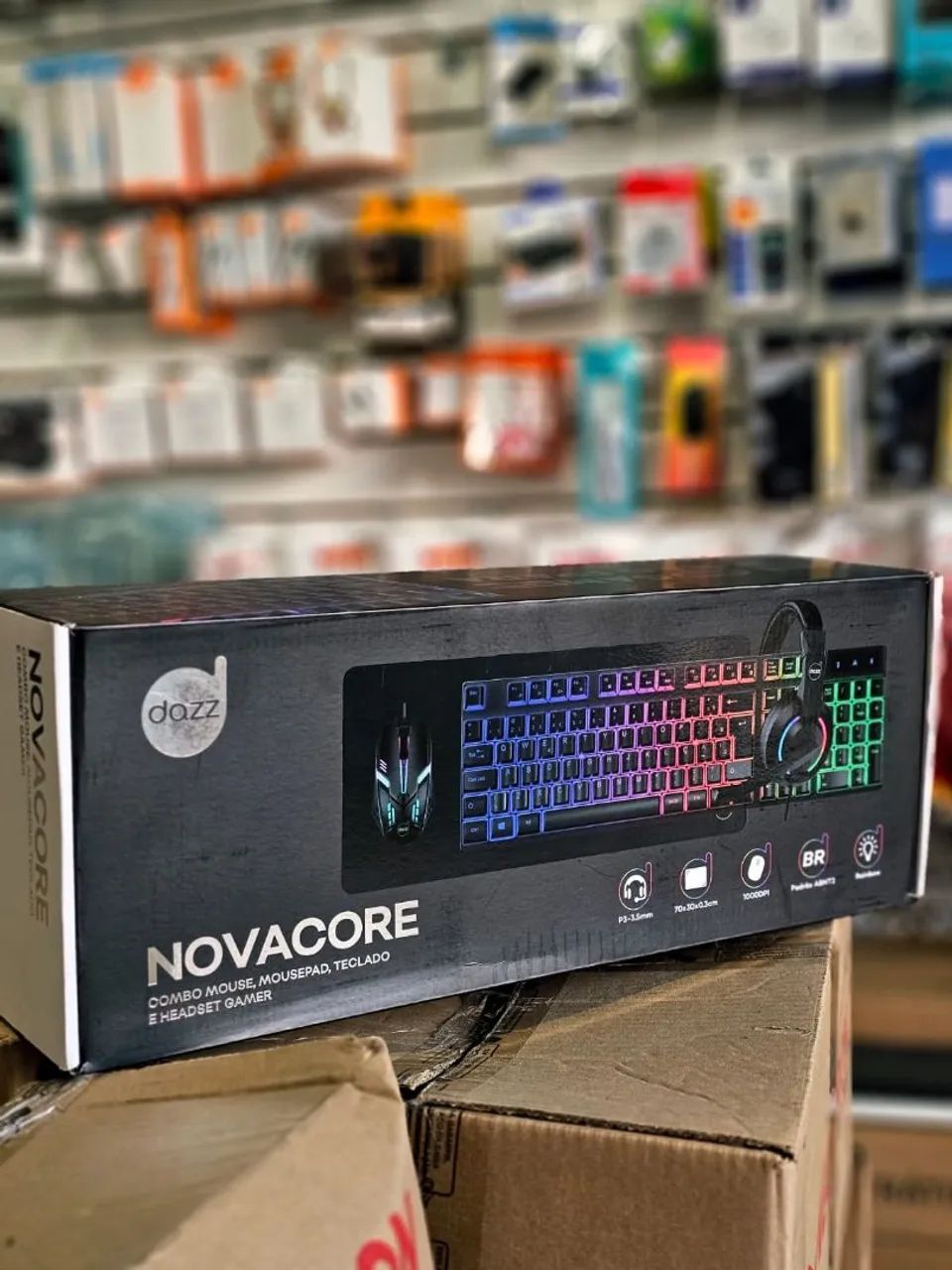 Kit teclado/mouse/Mousepad/headset promoção 