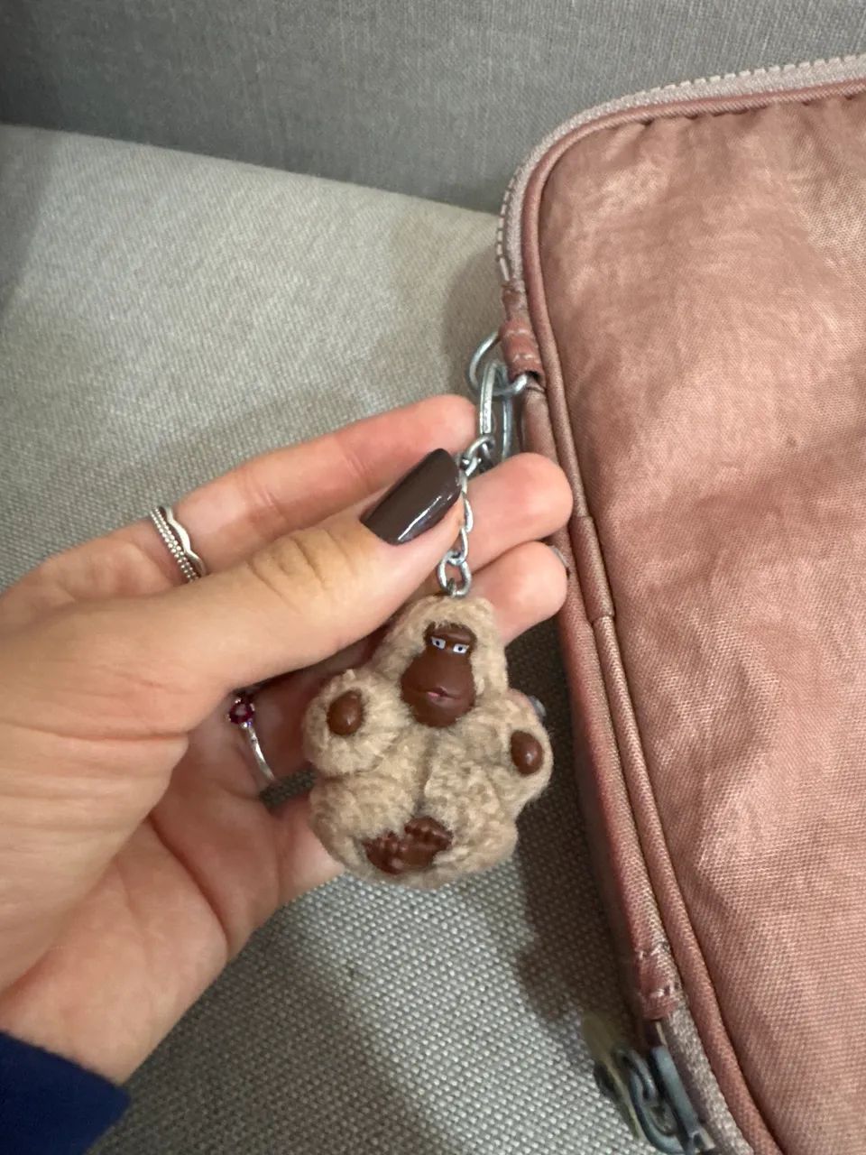 estojo da kipling rose gold - Foto 4