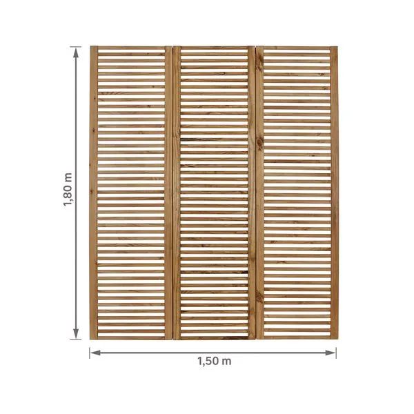 Kit Biombo Ripado Pinus 1,50x1,80m  - Foto 3
