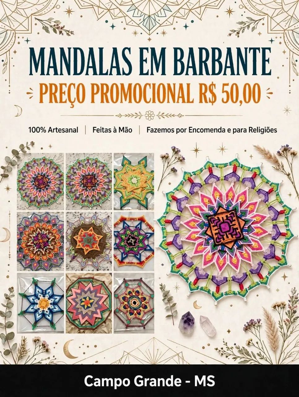 Mandalas em Barbante