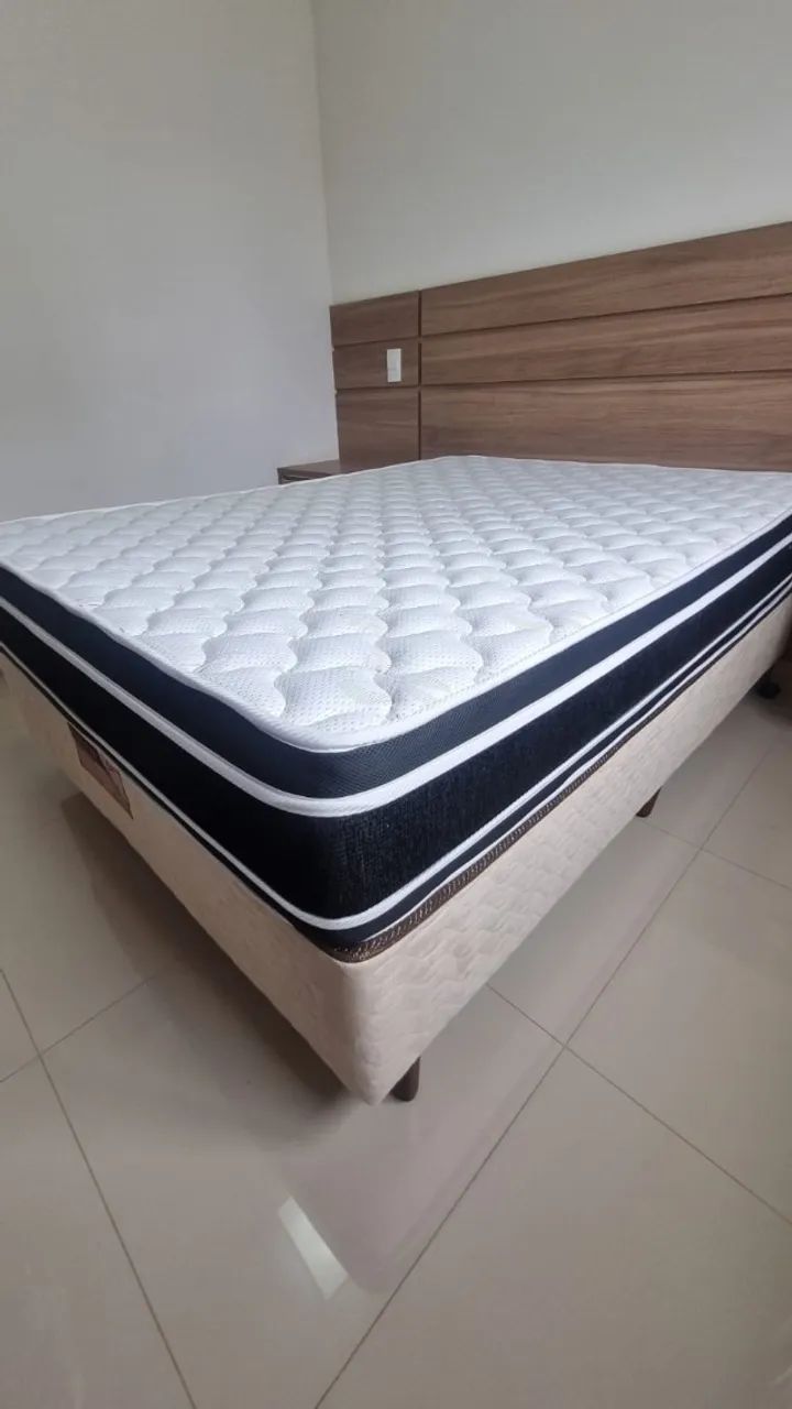 Cama box de casal castor White Black 33 D
