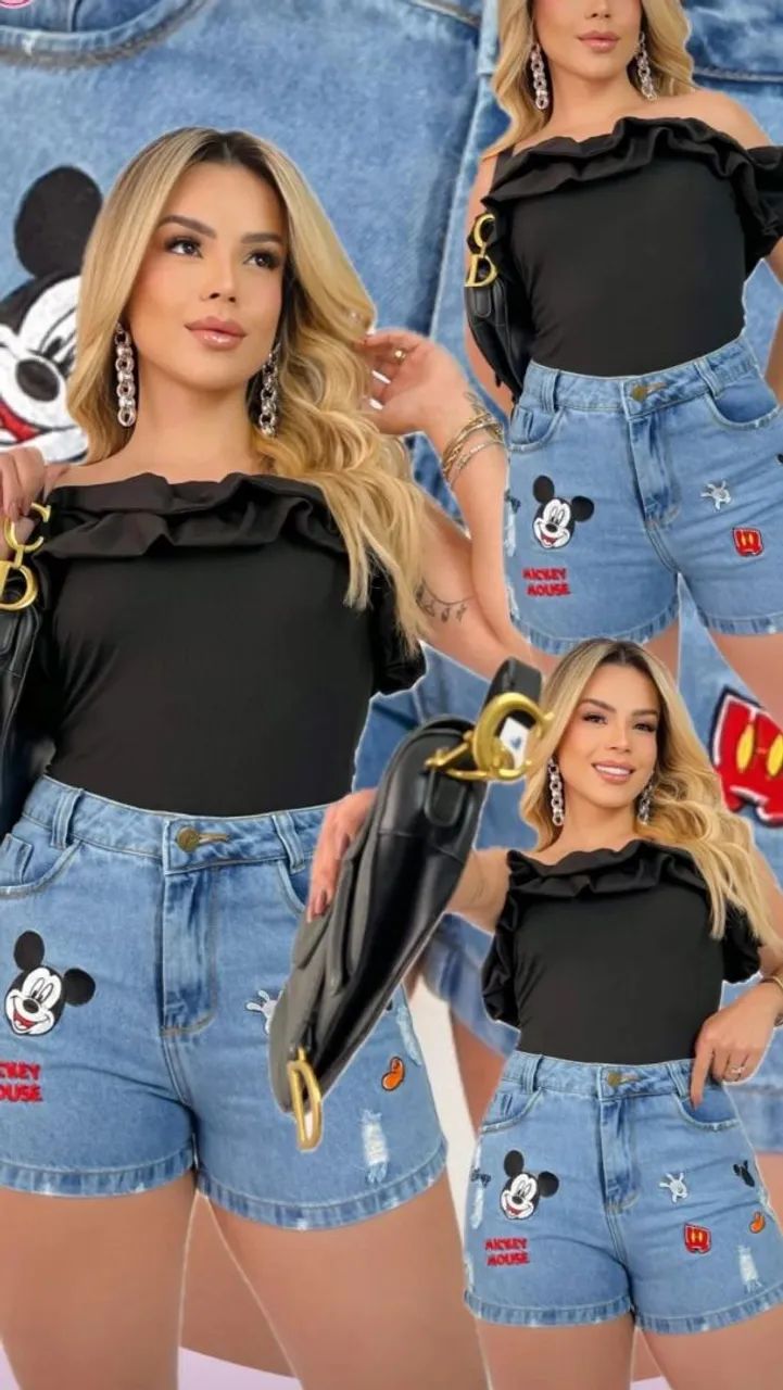 Shorts jeans novos