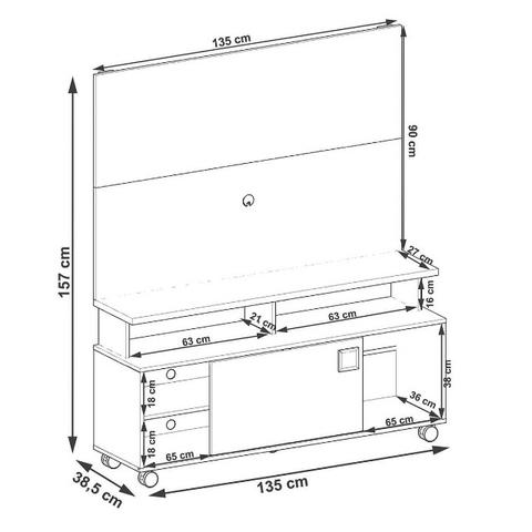 Ofertas de painel: Rack + painel Sena - pronta entrega - Foto 4