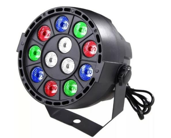 Strobo Rgb Mini Refletor 30w 12 Leds Digital Dmx Efeito Rgbw